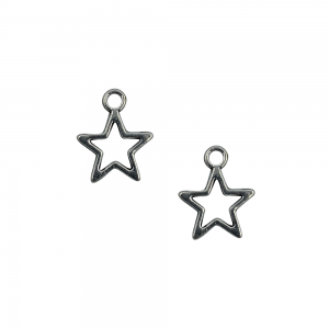 Charm star antique silver